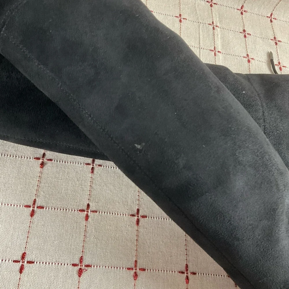 Sam Edelman “Kristie” Black Faux Suede Over the Knee Boots Low Heel PreLoved 8